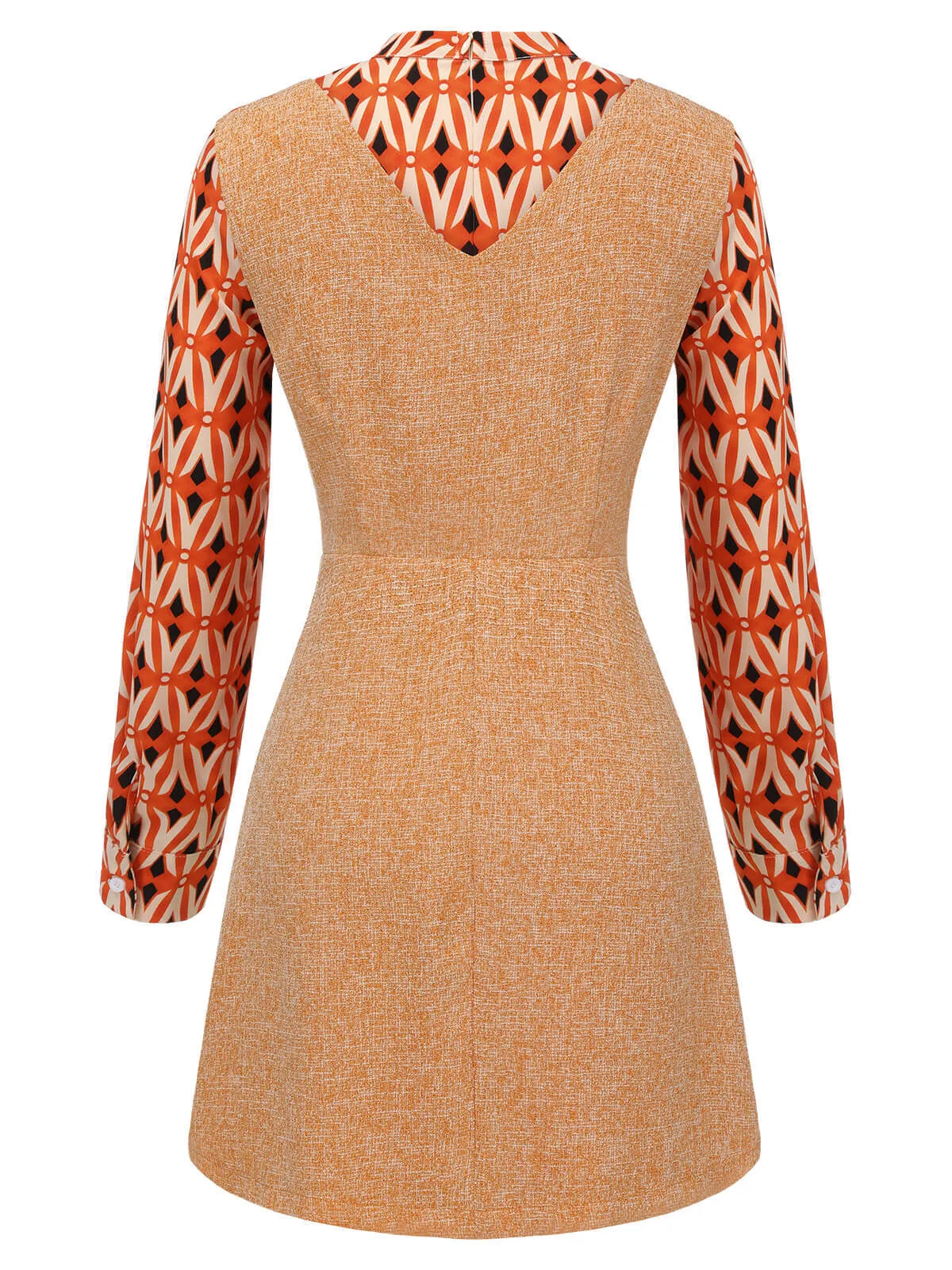 2PCS 1960s Orange Blouse & Tweed Mini Dress sold by Retro Stage product image thumbnail 3
