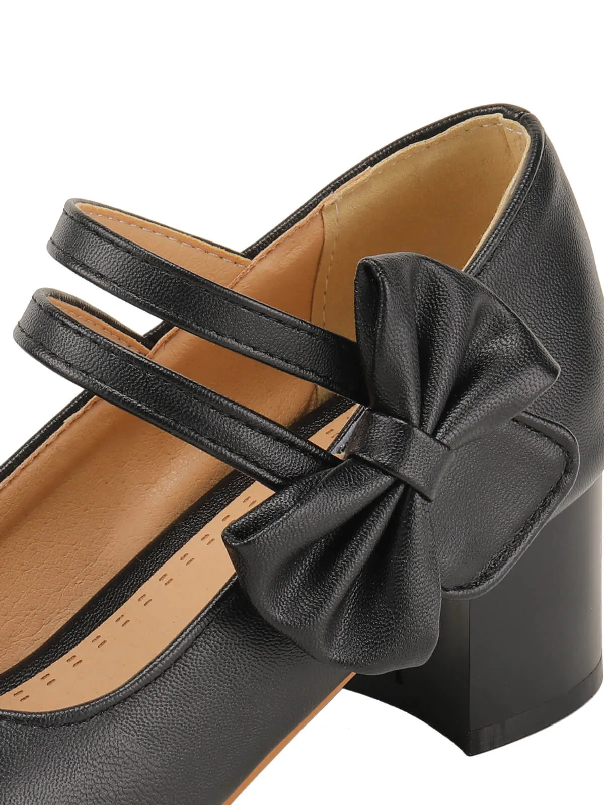 Black Bow Mary Jane Chunky Heel Shoes sold by Retro Stage product image thumbnail 5