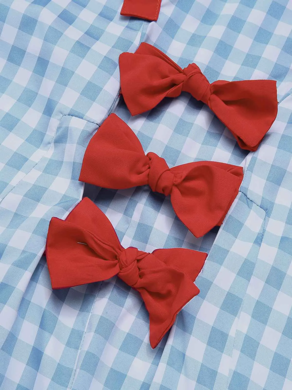 Light Blue 1950s Plaid Camisole Romper sold by Retro Stage product image thumbnail 5