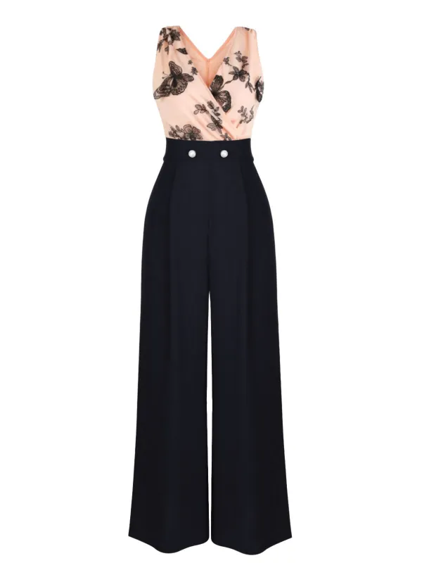 1930s Butterfly Button Patchwork Jumpsuit sold by Retro Stage