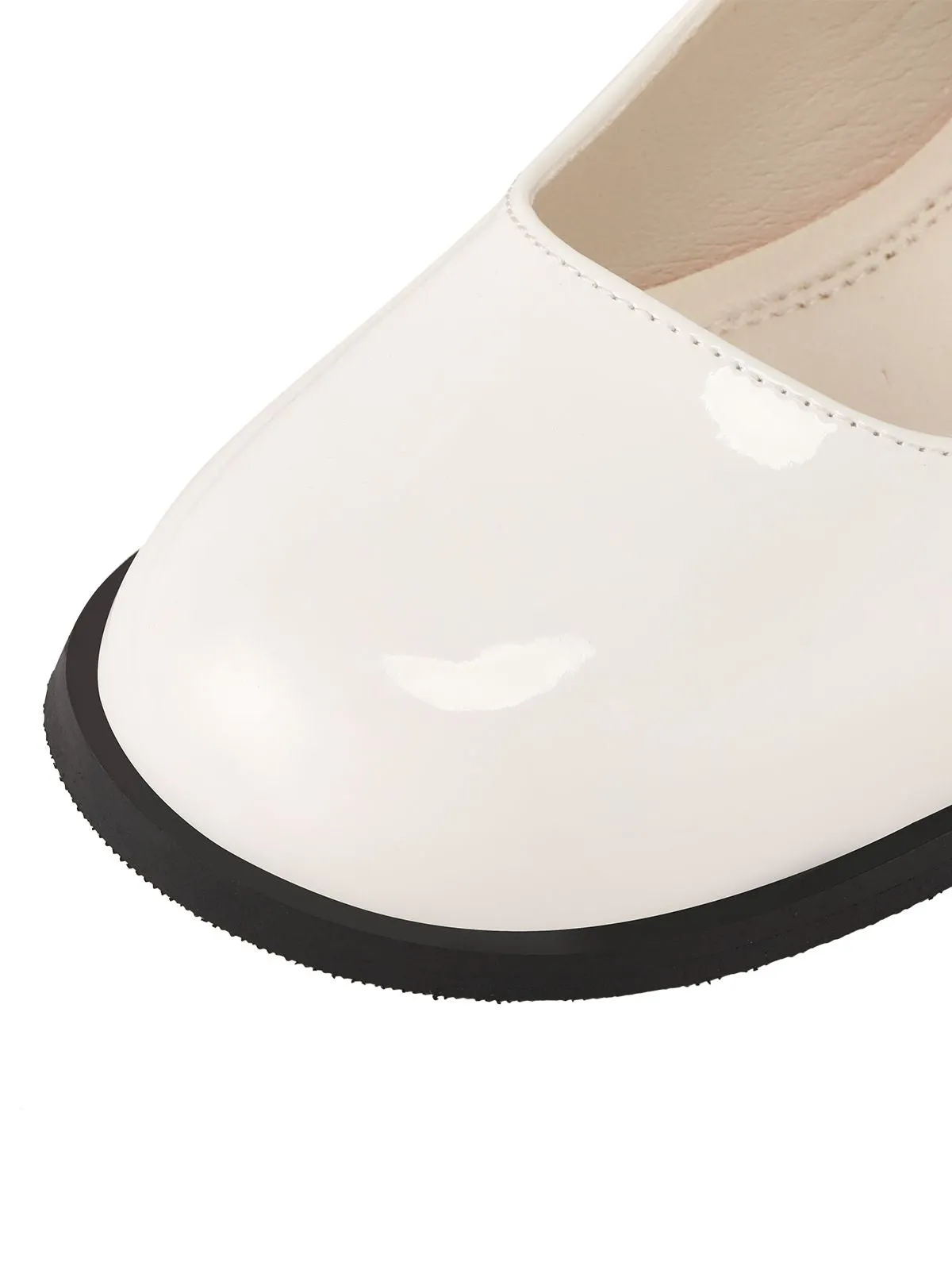 White Retro Strap Chunky High Heels sold by Retro Stage product image thumbnail 3