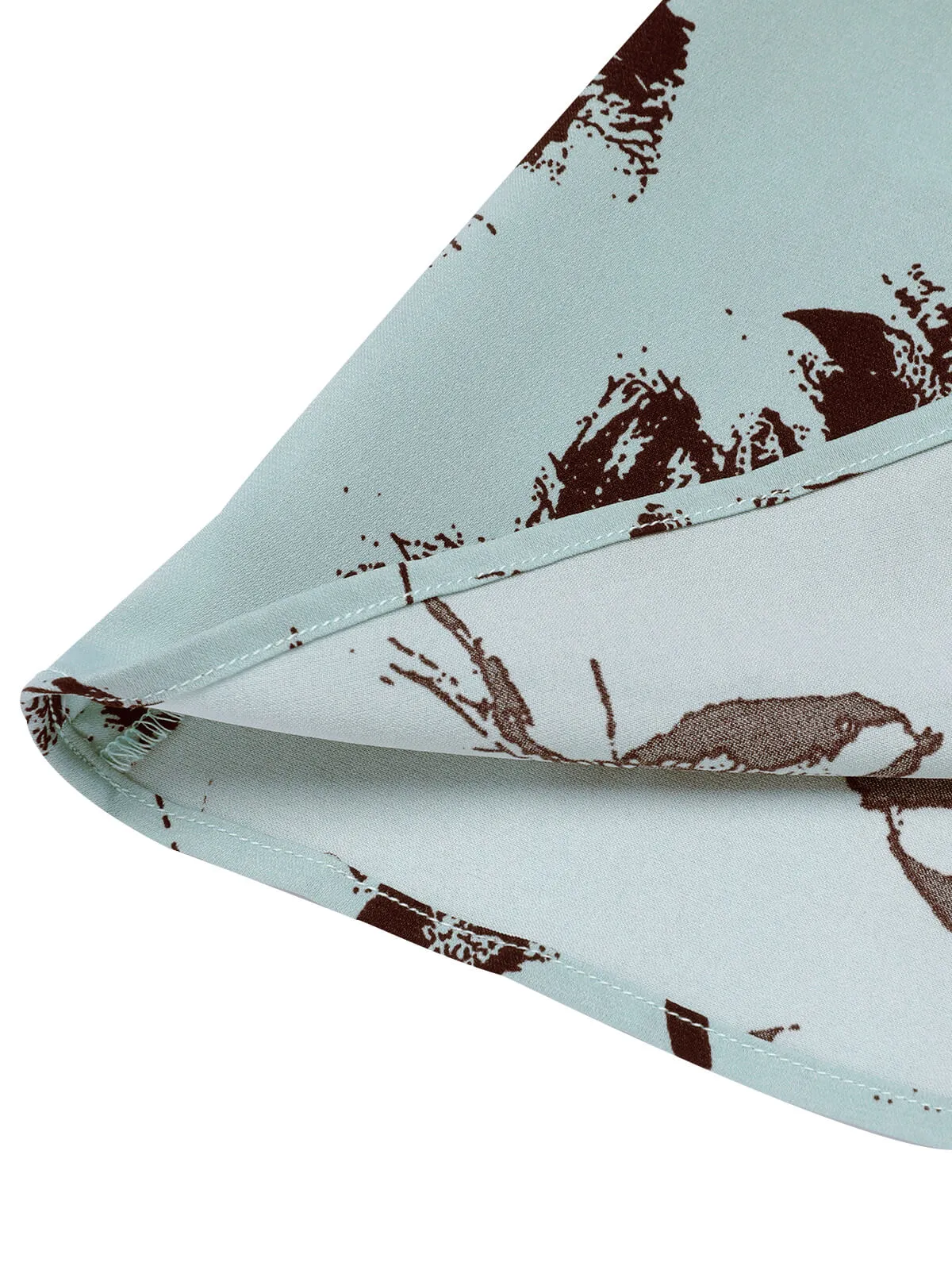 1940s Blue Floral Dress With Bow Belt sold by Retro Stage product image thumbnail 5