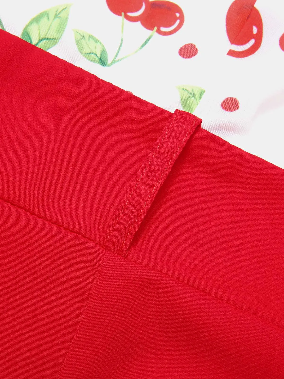 Red 1930s Cherry Belted Halter Jumpsuit sold by Retro Stage product image thumbnail 5