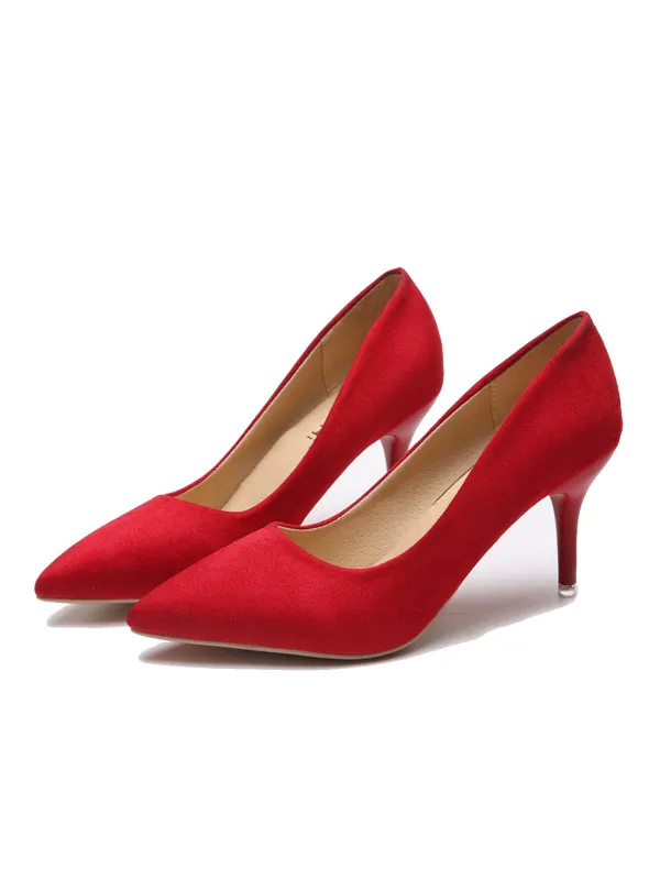 Solid Color Suede Thin Heels Pumps sold by Retro Stage
