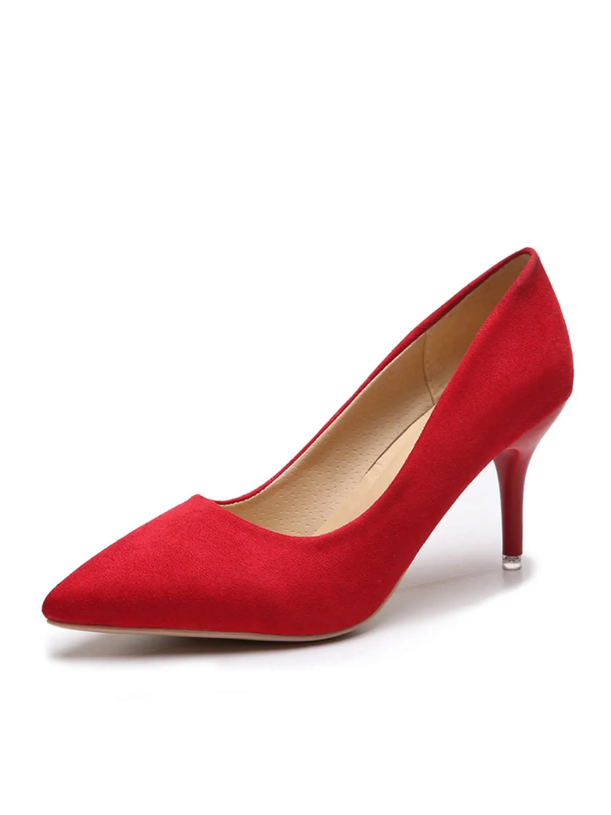 Solid Color Suede Thin Heels Pumps sold by Retro Stage product image thumbnail 2