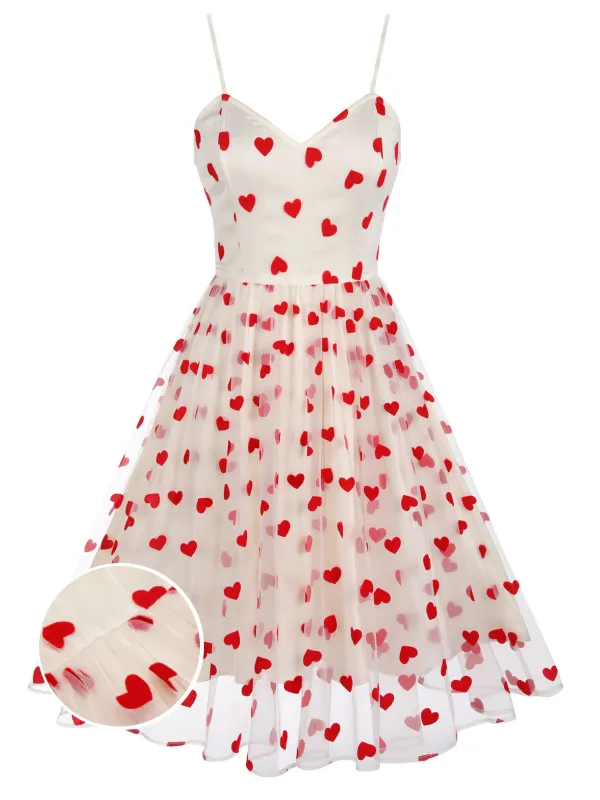 Heart 1950s Mesh Sling Dress sold by Retro Stage