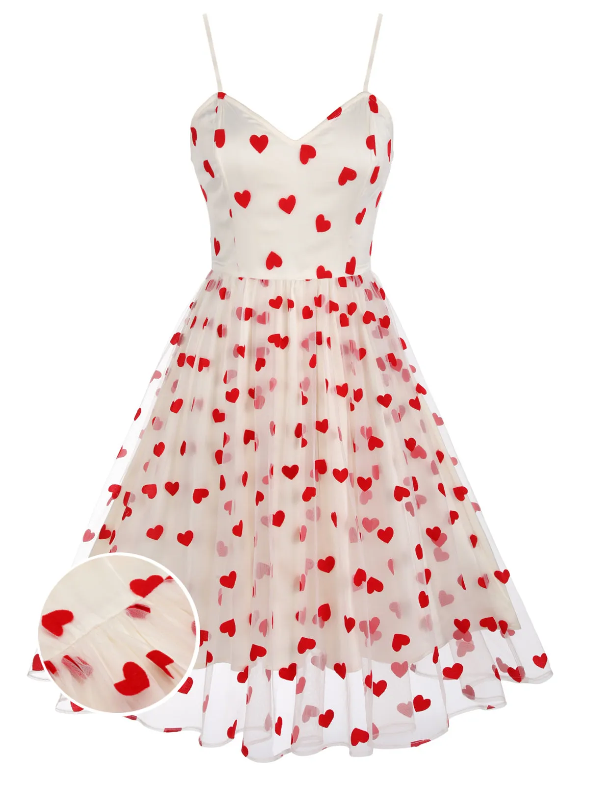 Heart 1950s Mesh Sling Dress sold by Retro Stage