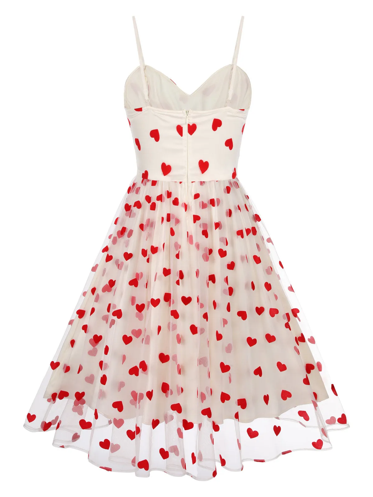 Heart 1950s Mesh Sling Dress sold by Retro Stage product image thumbnail 4