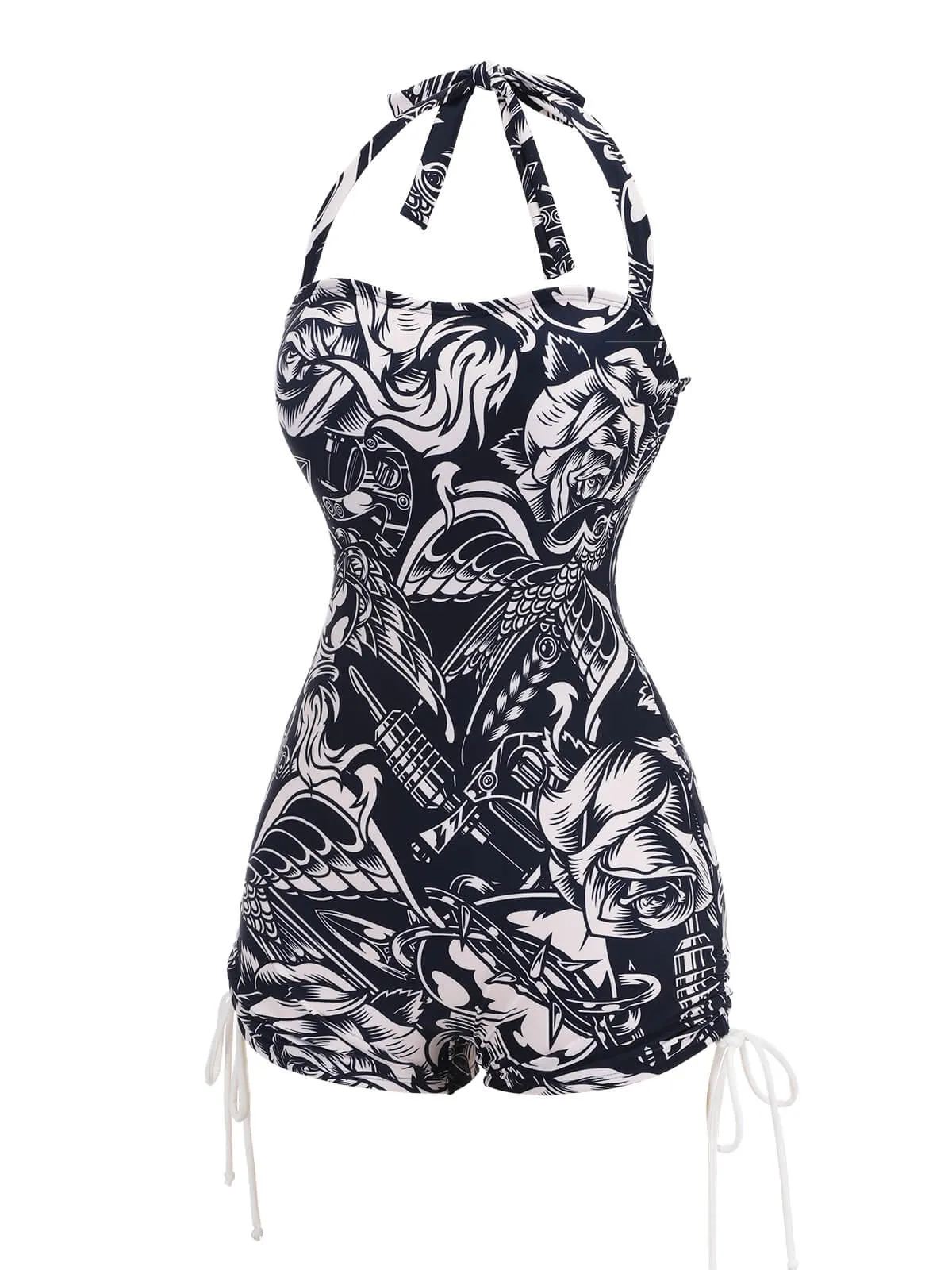 1940s Dark Comics Halter Swimsuit sold by Retro Stage product image thumbnail 3