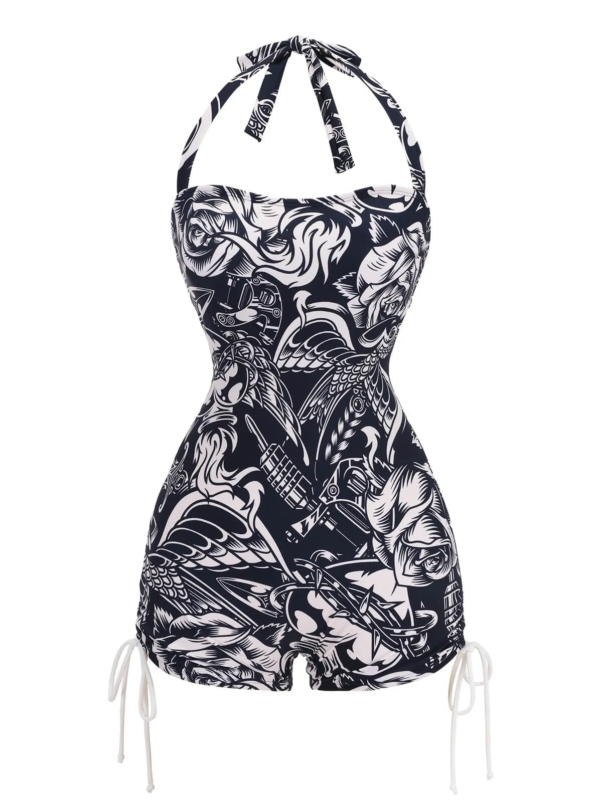 1940s Dark Comics Halter Swimsuit sold by Retro Stage product image thumbnail 2