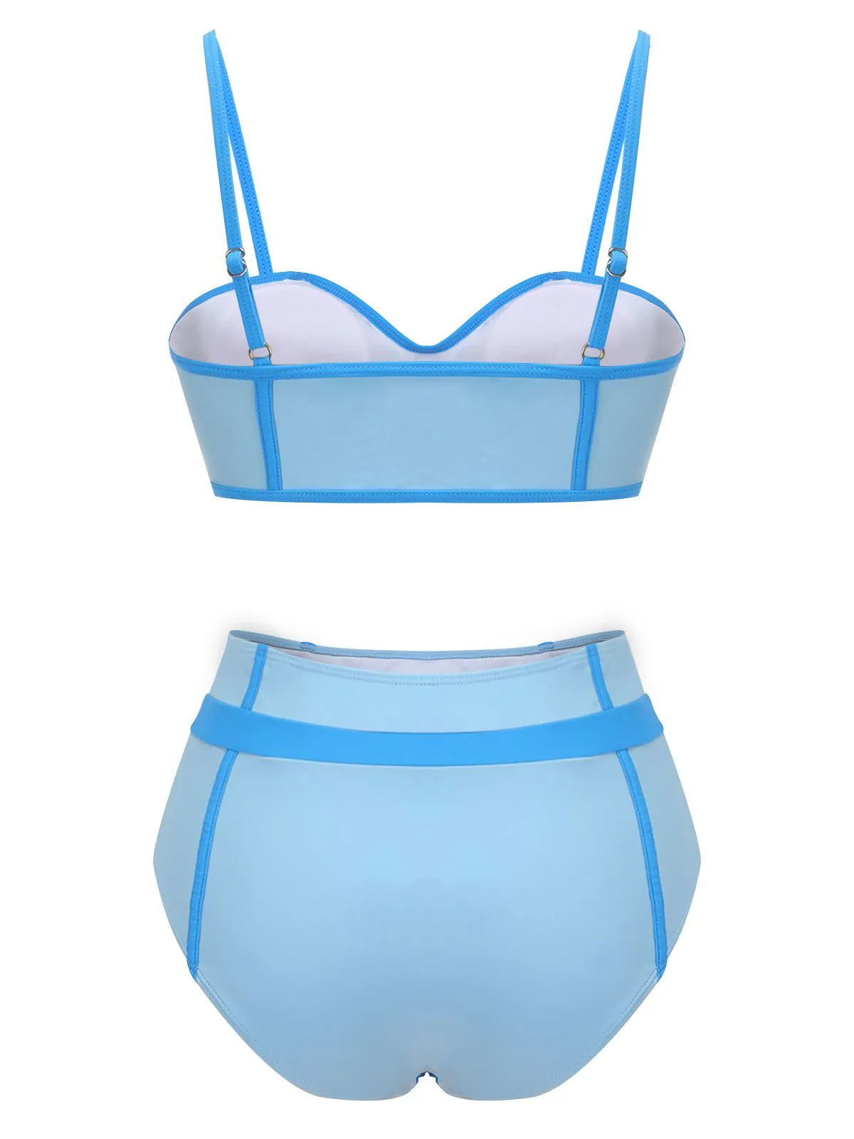 Blue 1950s Button Patchwork Swimsuit sold by Retro Stage product image thumbnail 3