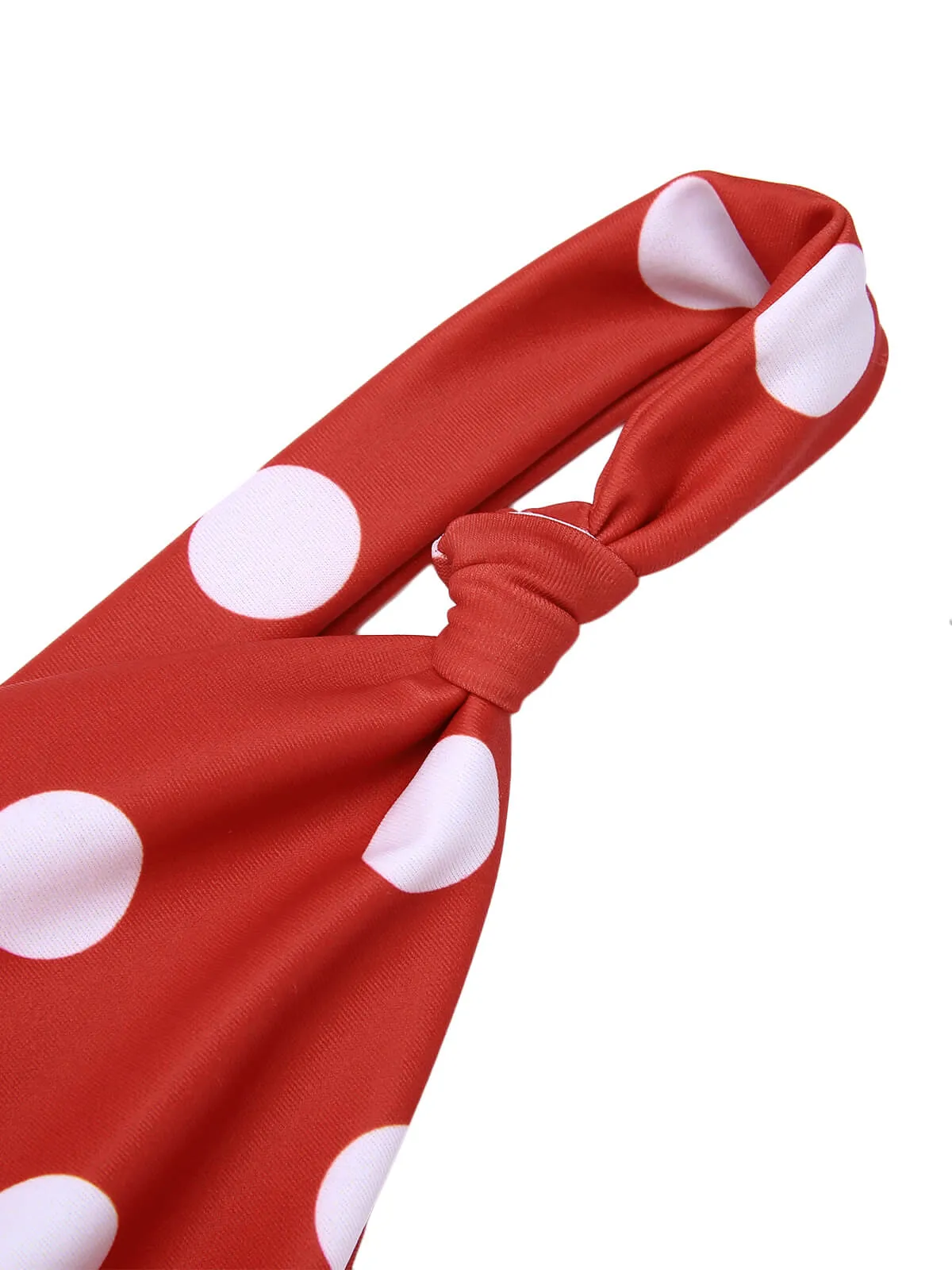 Red 1930s Polka Dot V-Neck Swimsuit sold by Retro Stage product image thumbnail 5