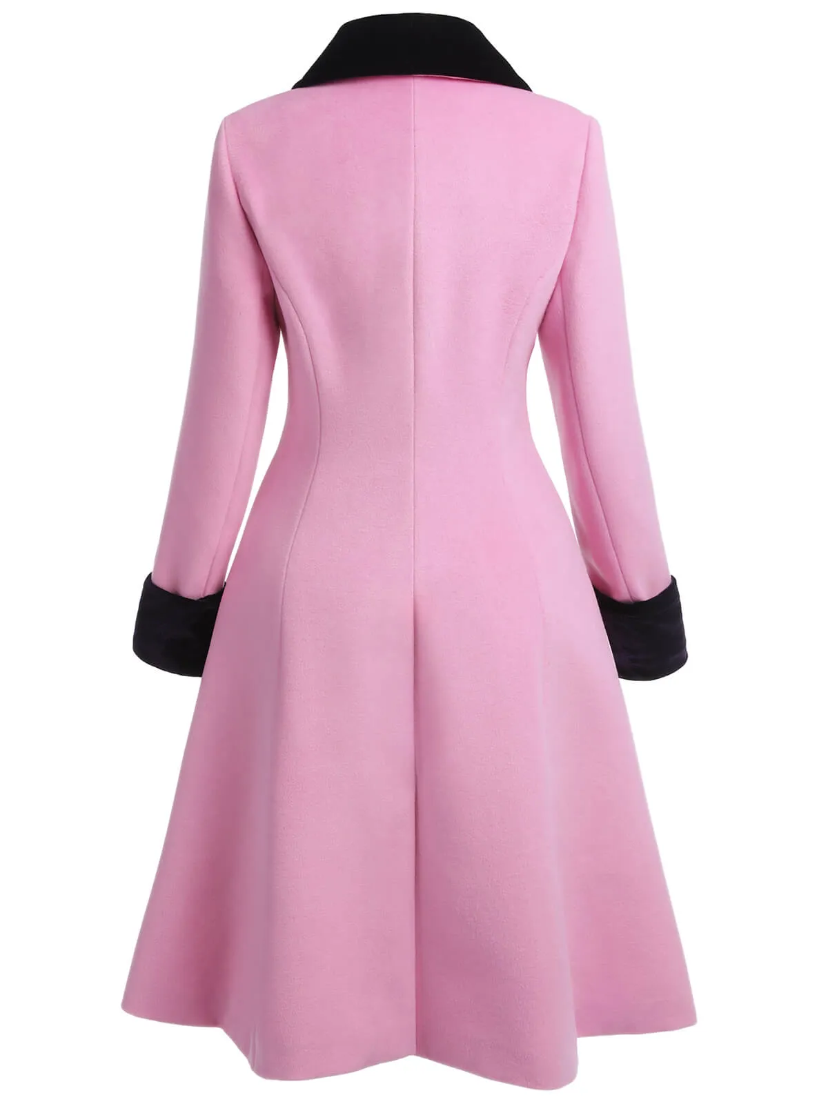 Pink 1930s Velvet Patchwork Button Coat sold by Retro Stage product image thumbnail 5