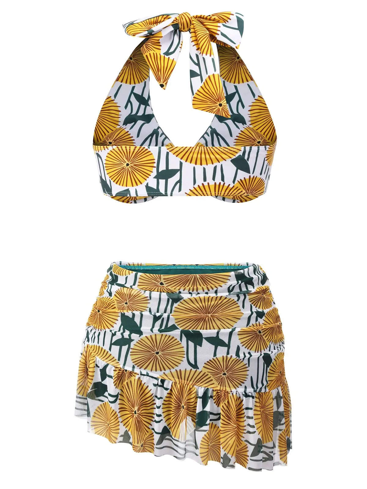 1950s Halter Ping Pong Floral Swimsuit sold by Retro Stage product image thumbnail 4