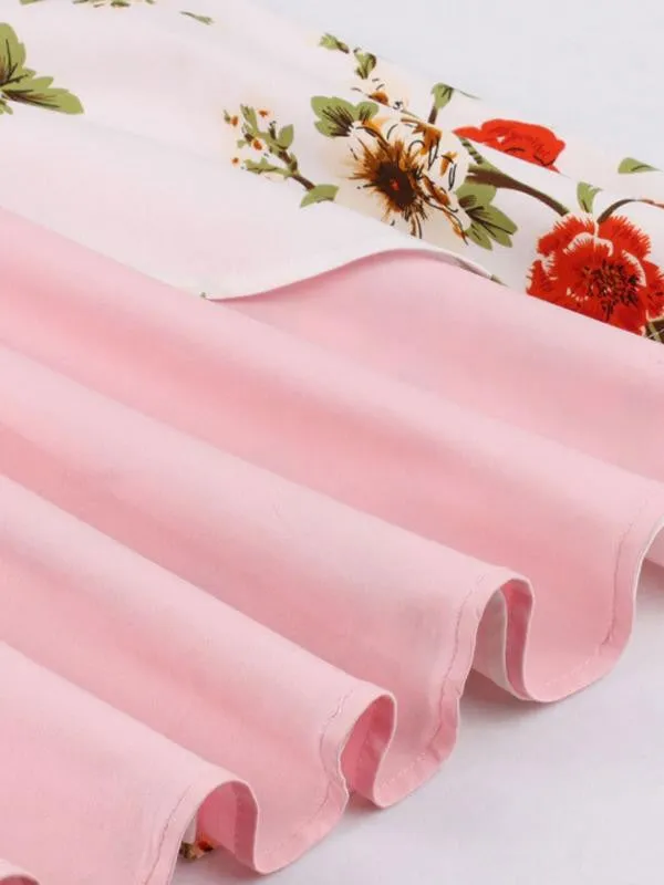 1950s Halter Floral Swing Dress sold by Retro Stage product image thumbnail 4