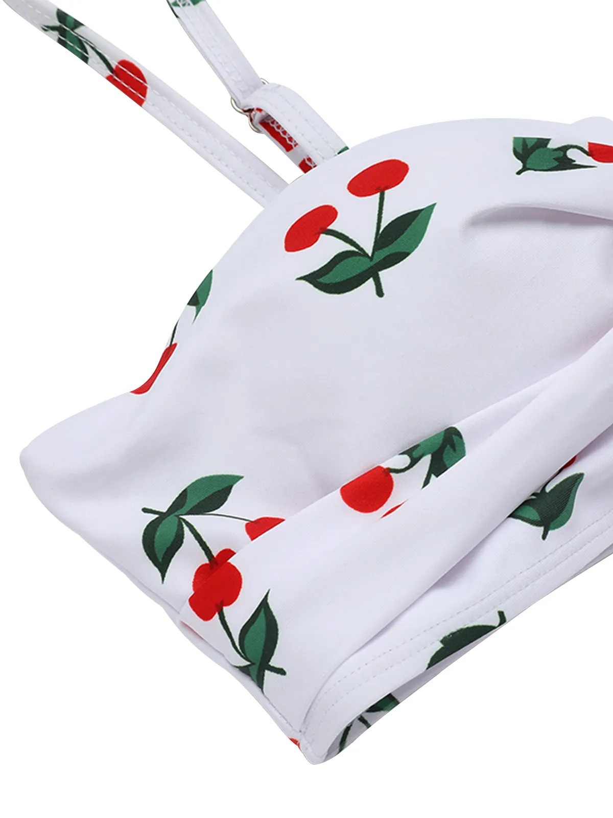 2PCS 1950s Cherry Spaghetti Strap Bikini Set sold by Retro Stage product image thumbnail 5