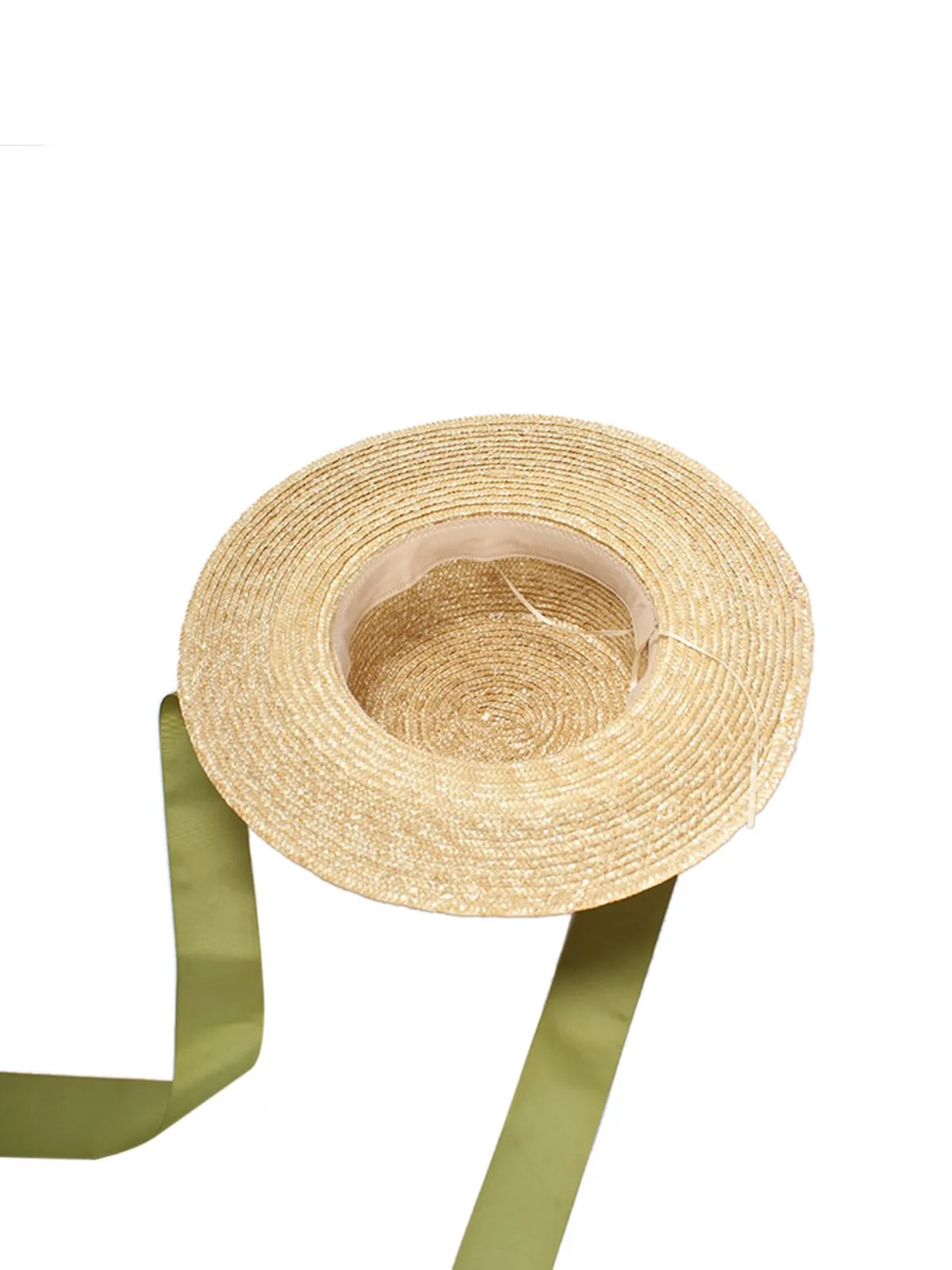 Retro Green Ribbon Raffia Sun Hat sold by Retro Stage product image thumbnail 5