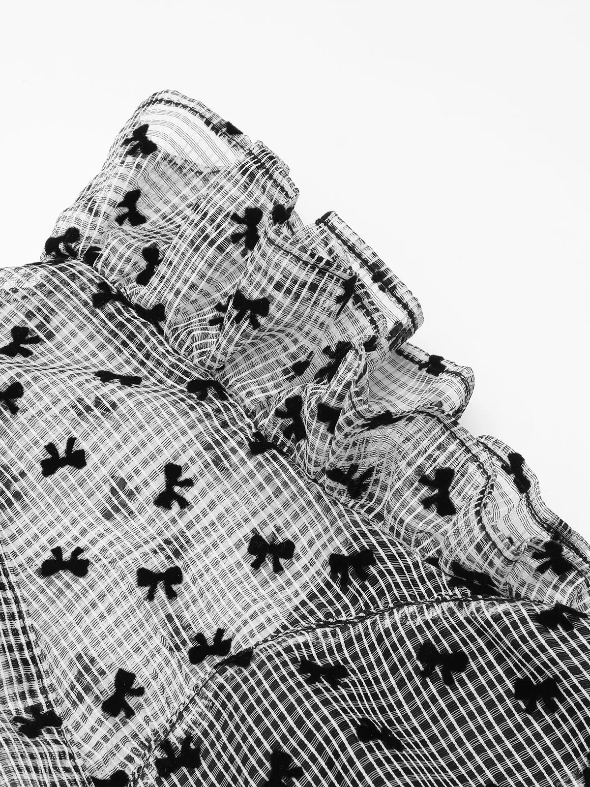 Black 1930s Mesh Bow-knot Patchwork Jumpsuit sold by Retro Stage product image thumbnail 5