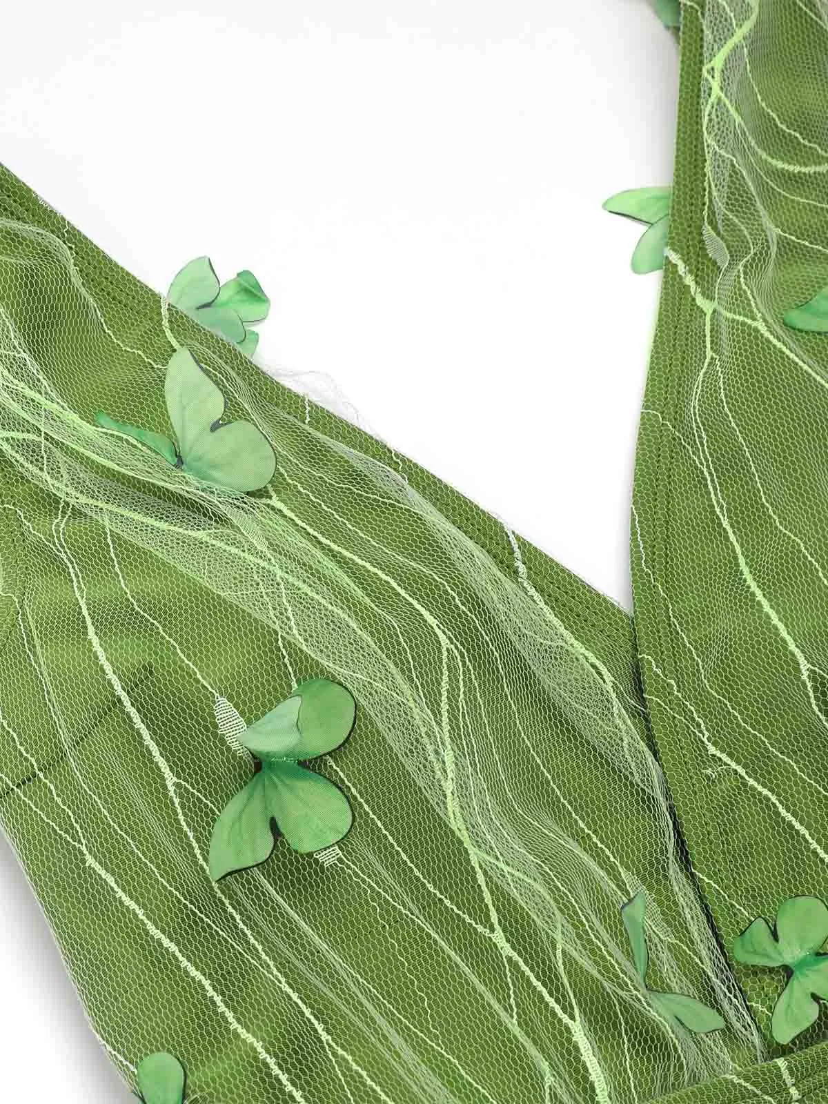 Green 1960s 3D Butterfly Mesh Swimsuit sold by Retro Stage product image thumbnail 5