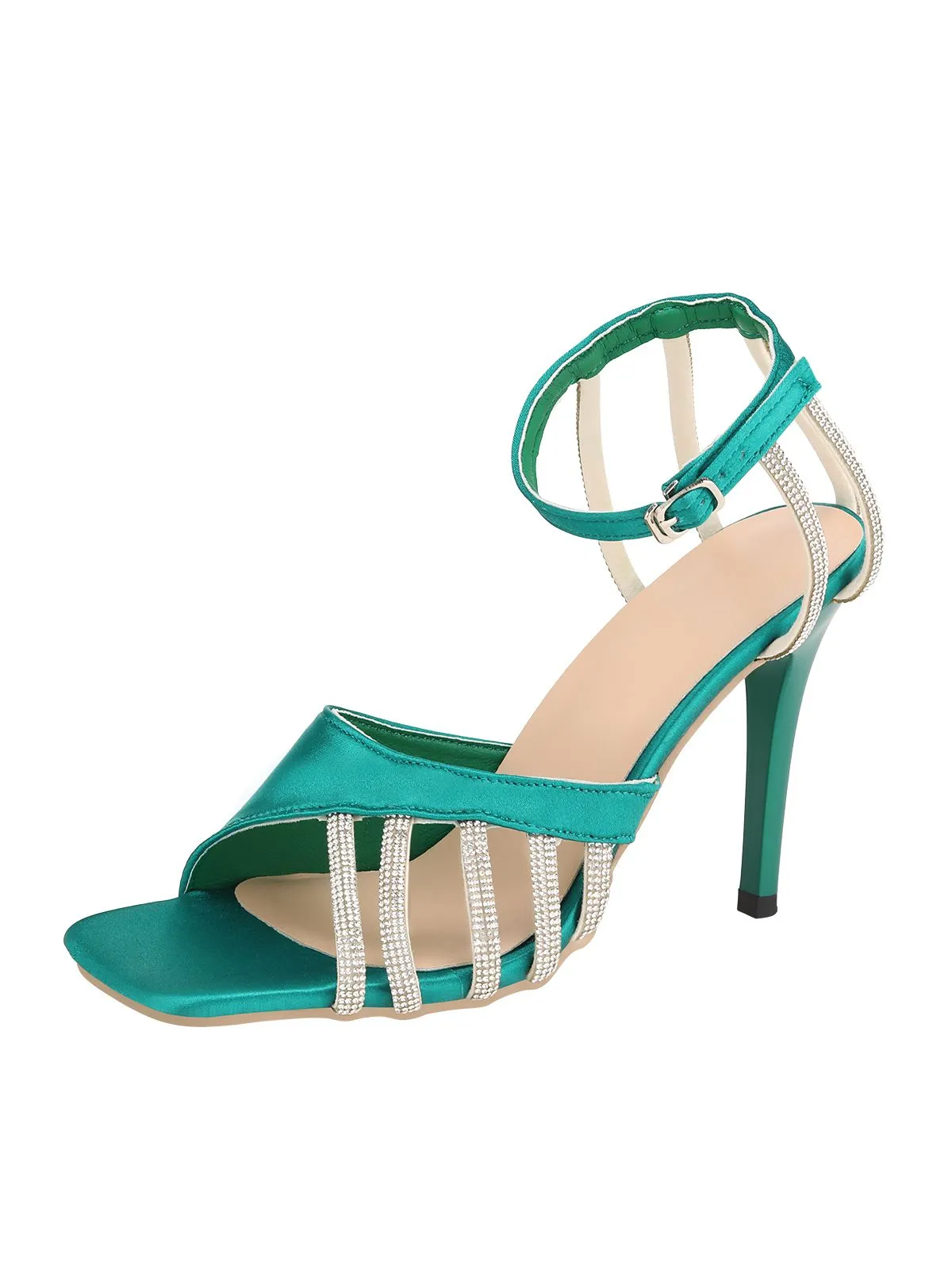 Green Buckle Fish Mouth High Heel Shoes sold by Retro Stage product image thumbnail 3
