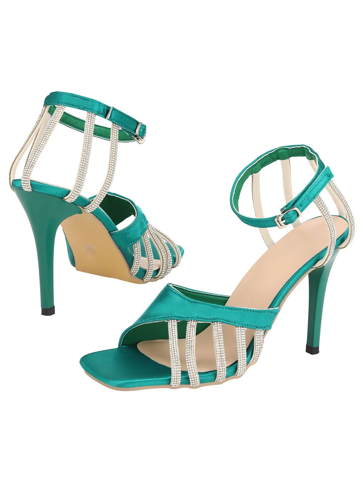 Green Buckle Fish Mouth High Heel Shoes sold by Retro Stage product image thumbnail 2