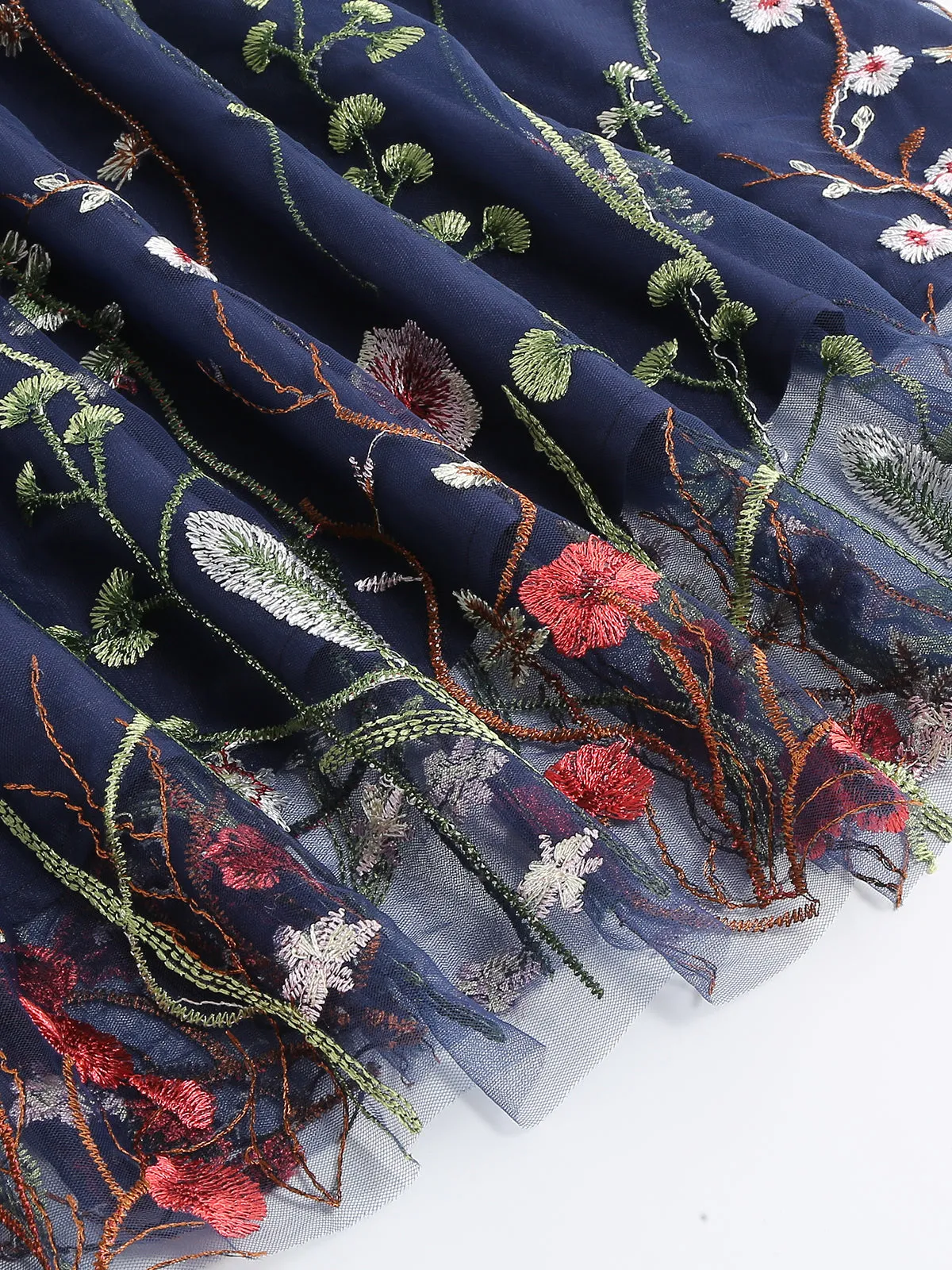 1950s Flower Gauze Sleeveless Swing Dress sold by Retro Stage product image thumbnail 5