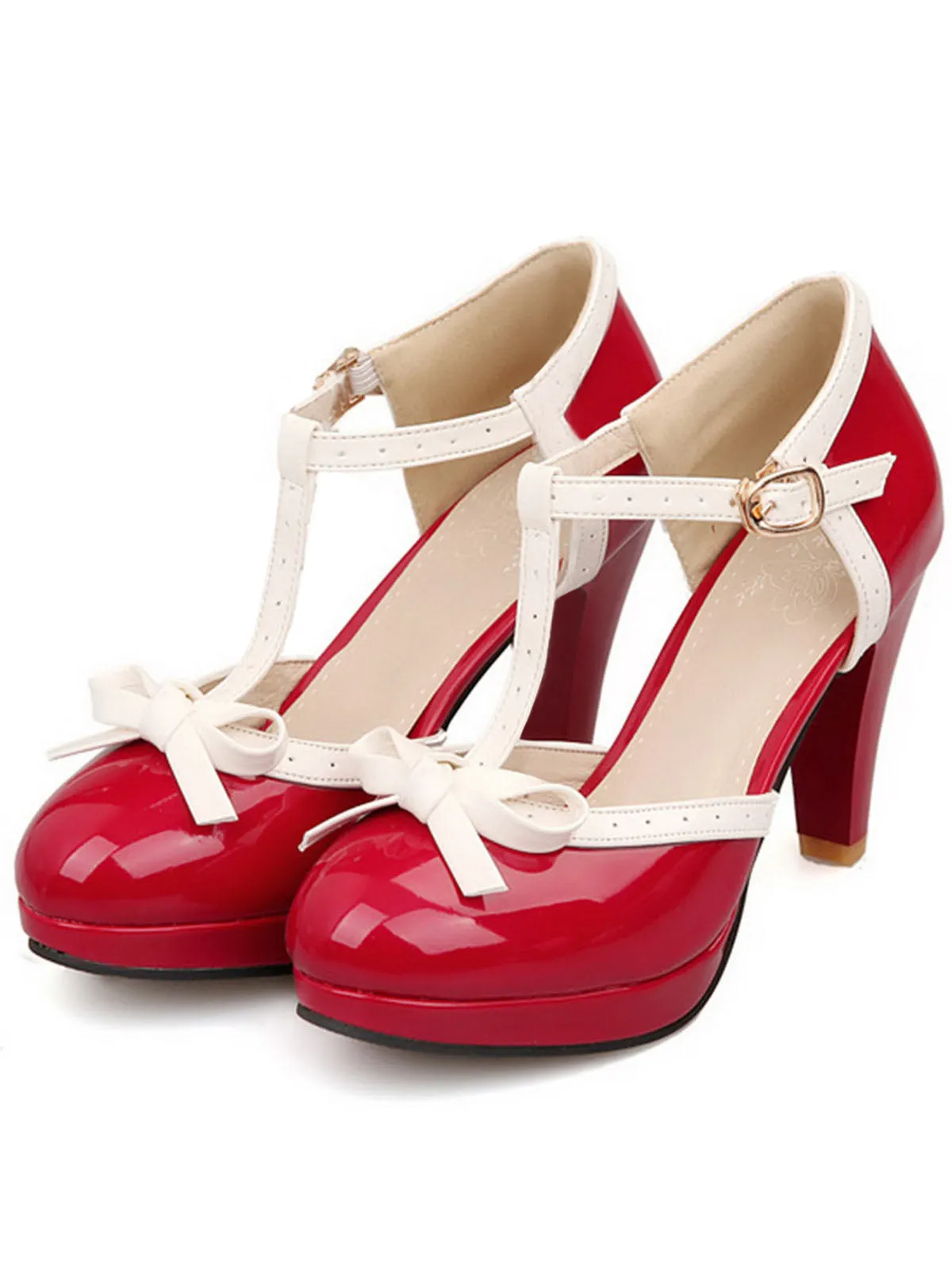 Retro Bow Décor High Heel Shoes sold by Retro Stage product image thumbnail 2
