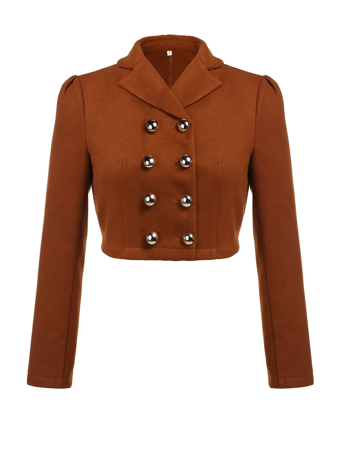 2PCS Brown 1960s Button Top & Pencil Skirt sold by Retro Stage product image thumbnail 5