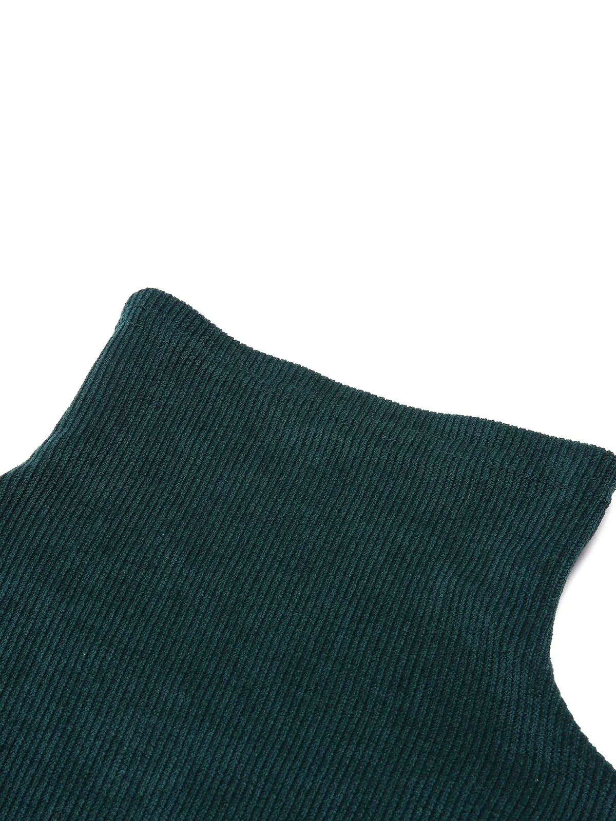 Green 1930s Plaid Turtleneck Fishtail Dress sold by Retro Stage product image thumbnail 4