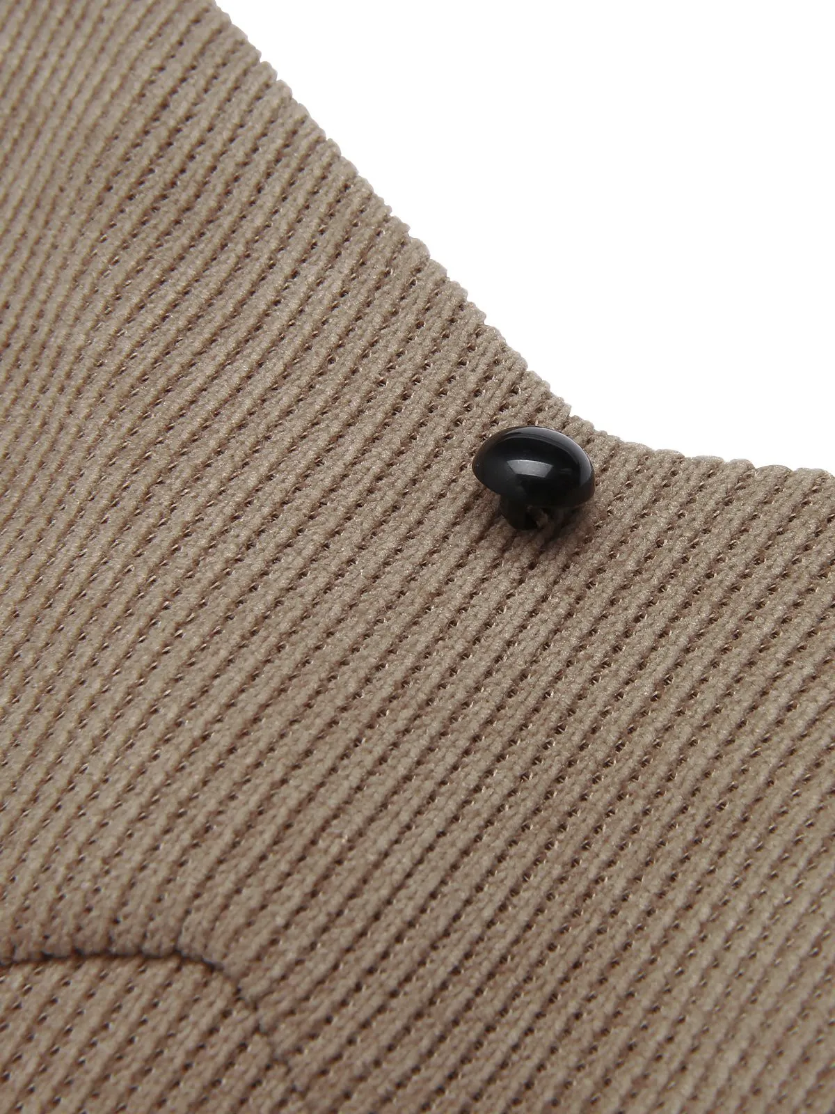 Khaki 1950s Knitted Leather Patchwork Dress sold by Retro Stage product image thumbnail 5