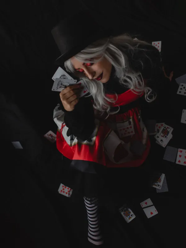 Red 1950s Strap Poker Costume Dress sold by Retro Stage