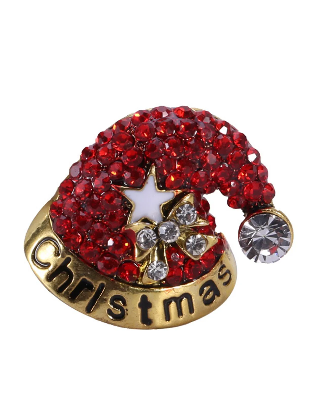Retro Christmas Hat Rhinestone Brooch sold by Retro Stage