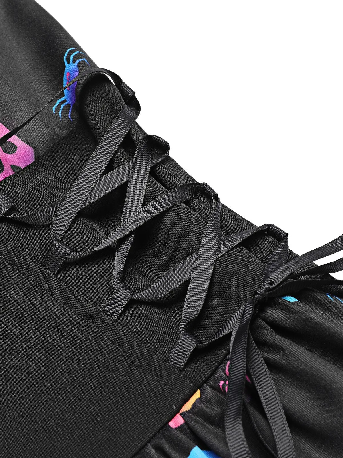 1950s Halloween Colorful Print Strap Dress sold by Retro Stage product image thumbnail 5