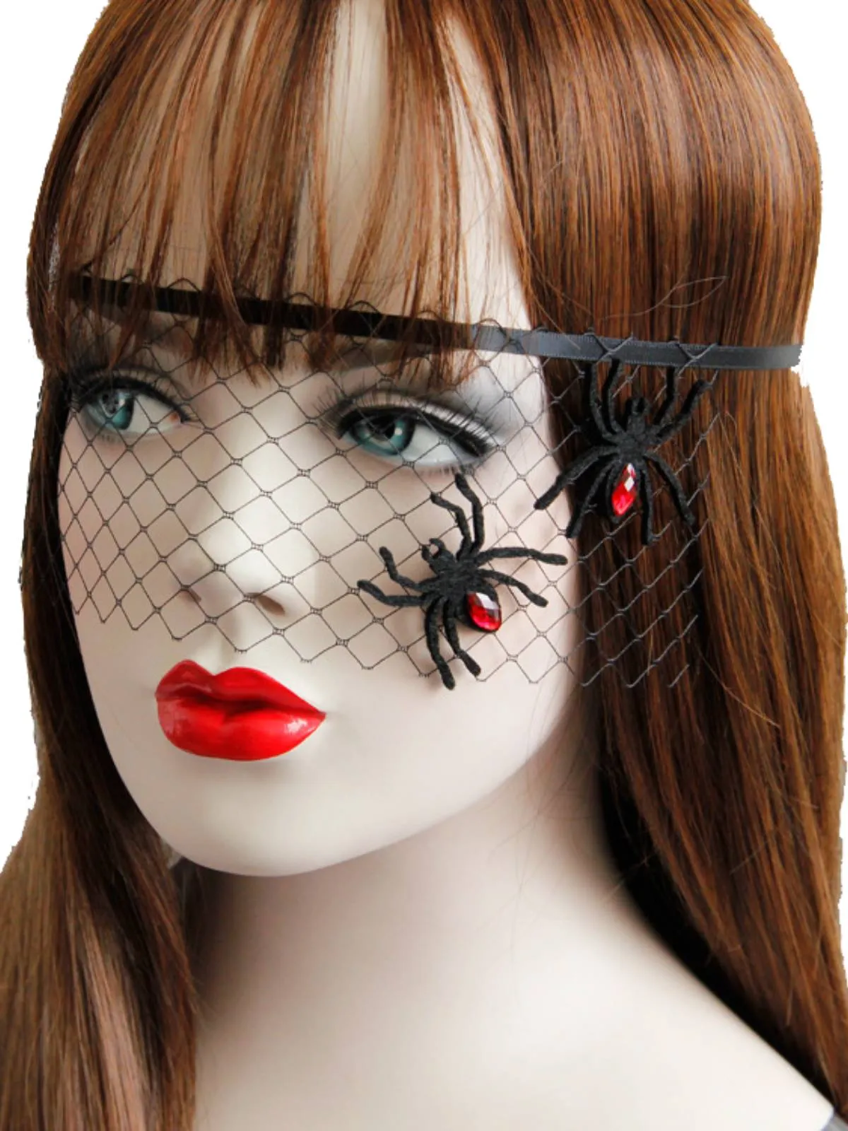 Halloween Rhinestones Spider Mesh Headband sold by Retro Stage product image thumbnail 2