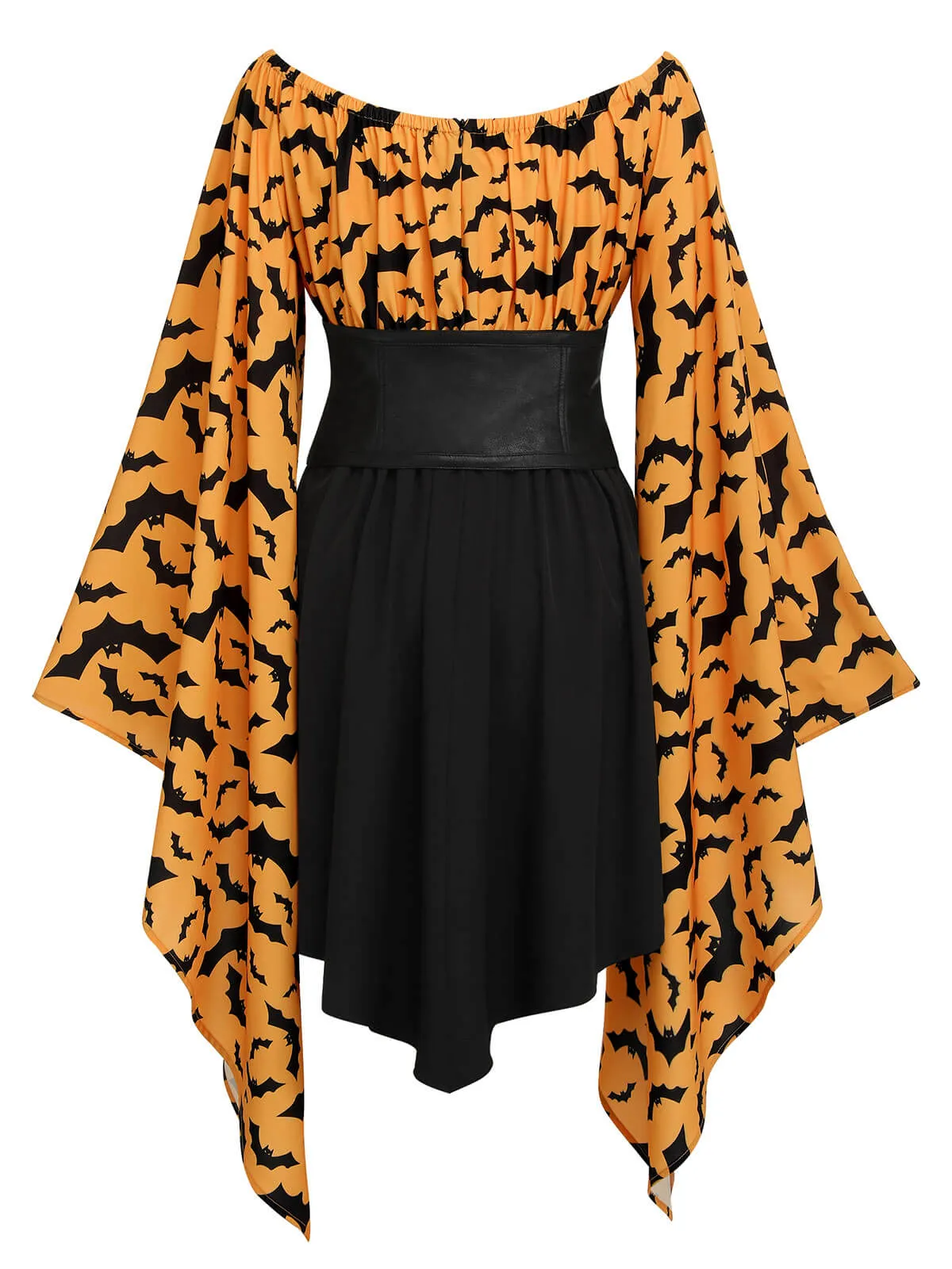 Halloween Gothic Bat Empire Waist Dress sold by Retro Stage product image thumbnail 2