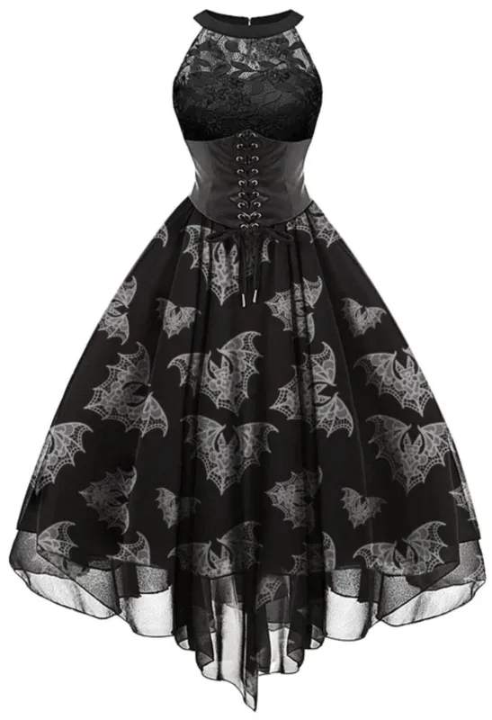 Halloween Gothic Steampunk Lace Dress sold by Retro Stage