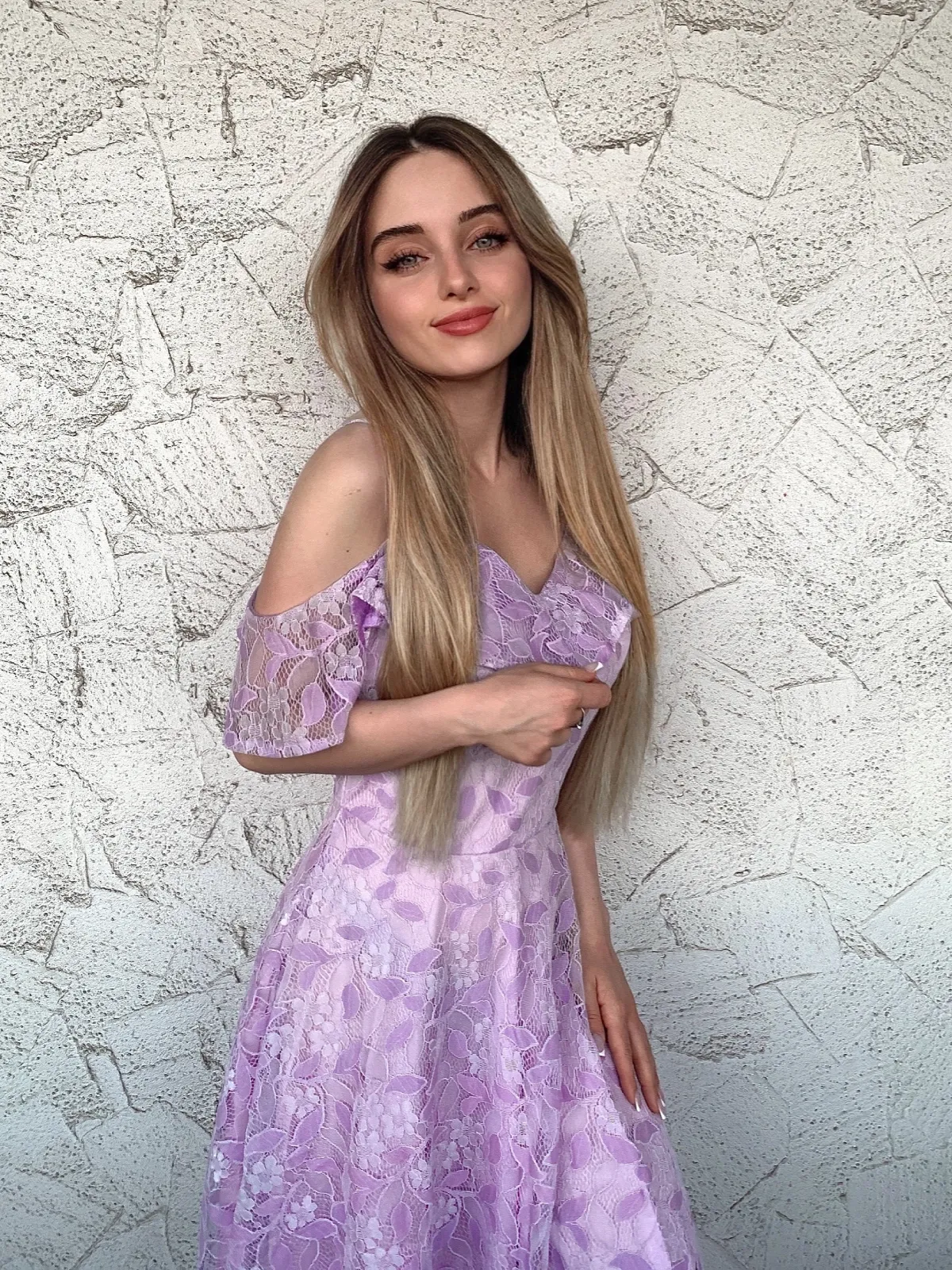 1950s Lace Cold Shoulder Ruffle Dress sold by Retro Stage