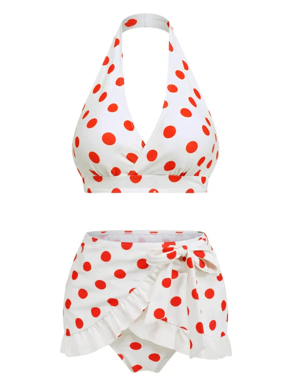 1950s Retro Polka Dots Bikini Set & Apron sold by Retro Stage