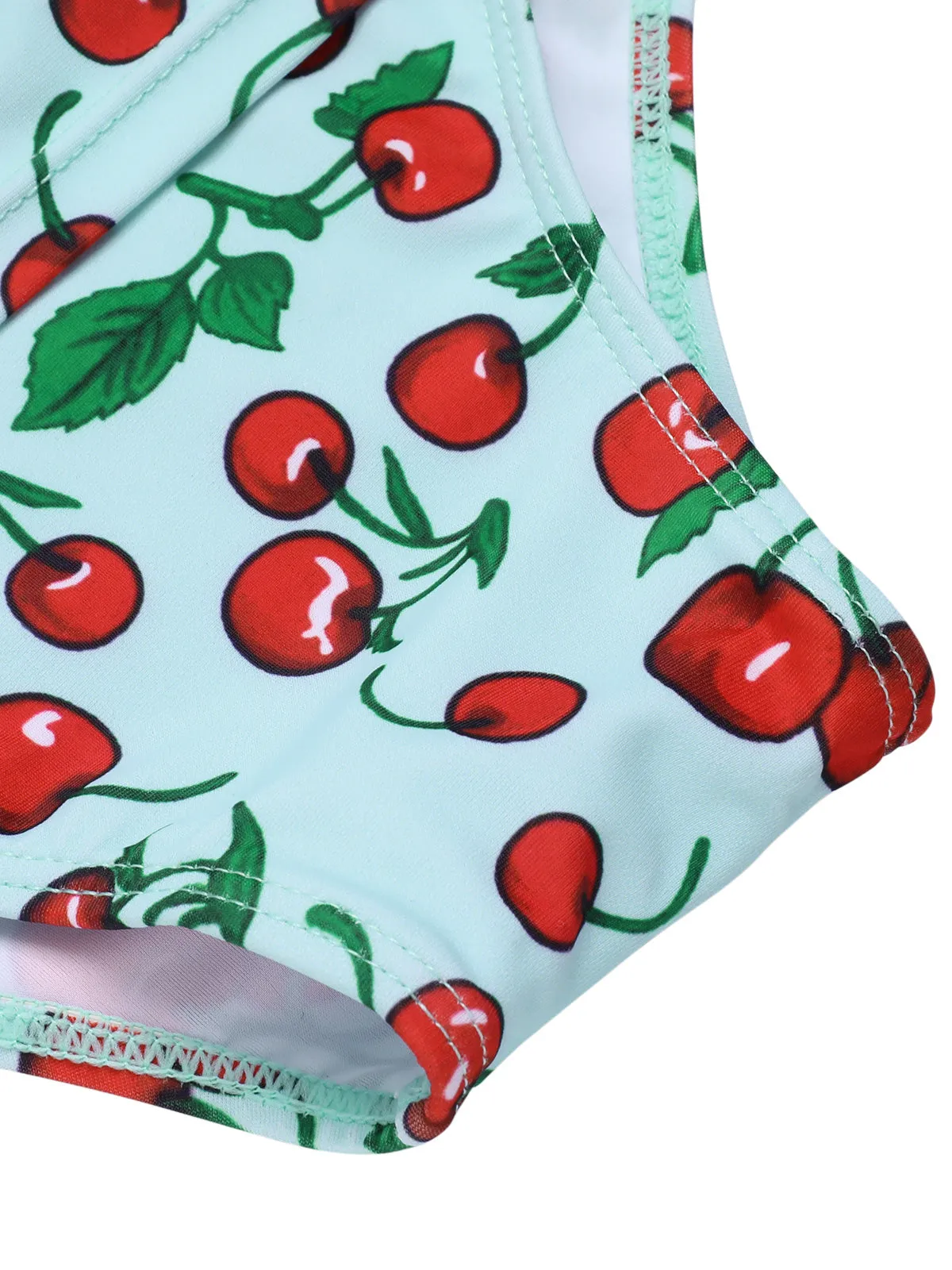 Retro 1950s Cherry Summer Halter Swimsuit sold by Retro Stage product image thumbnail 4