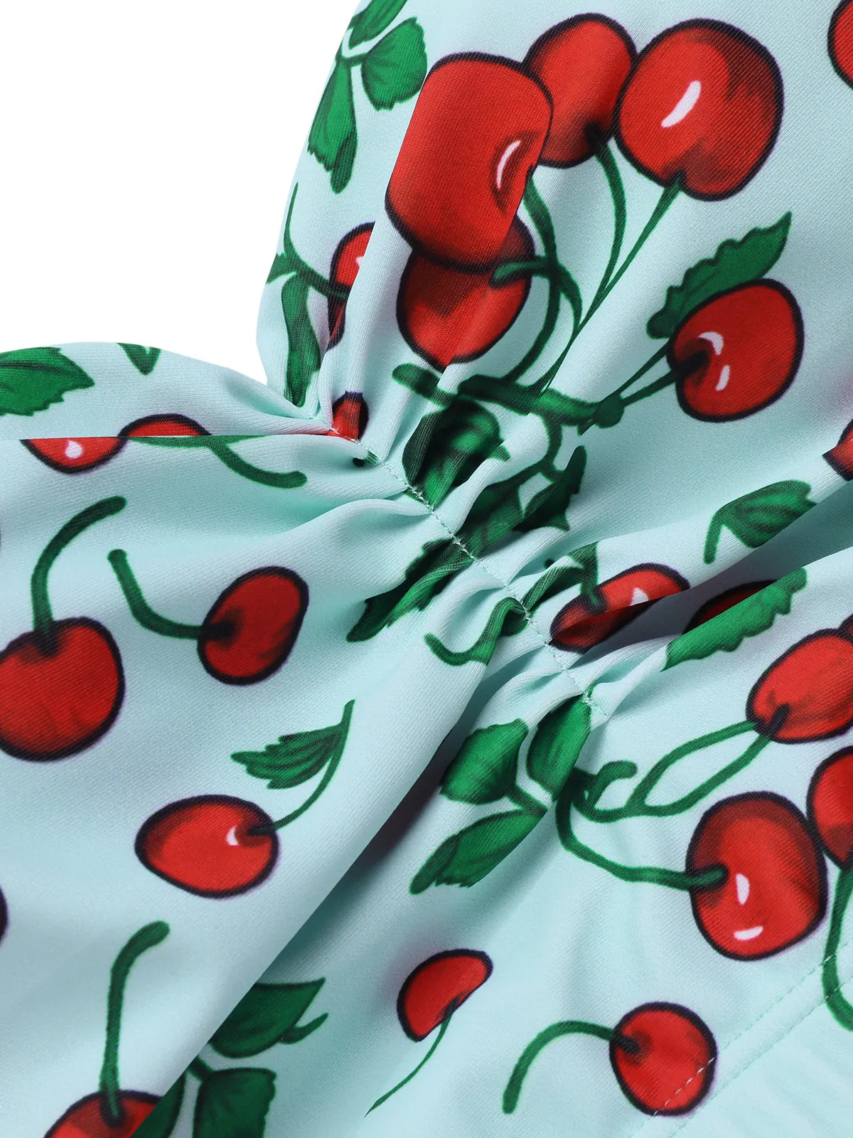 Retro 1950s Cherry Summer Halter Swimsuit sold by Retro Stage product image thumbnail 3