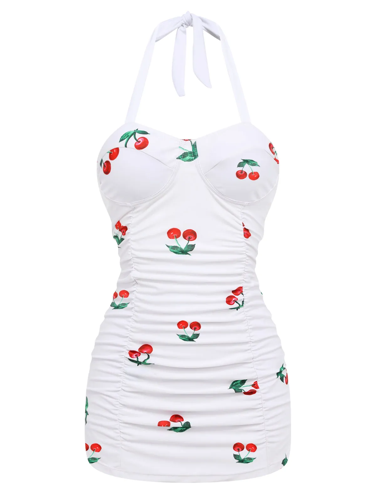 Retro 1950s Cherry Summer One-piece Swimsuit sold by Retro Stage