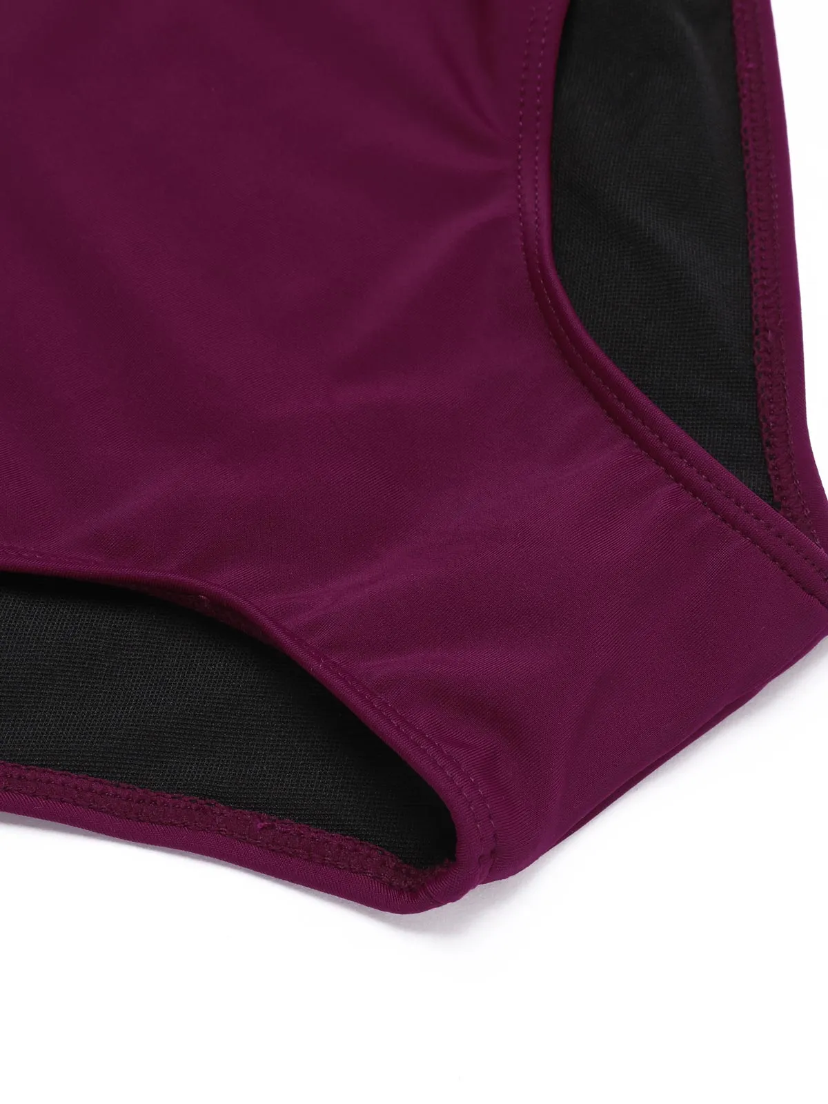 Raspberry Purple 1960s V-Neck One-piece Swimsuit sold by Retro Stage product image thumbnail 4