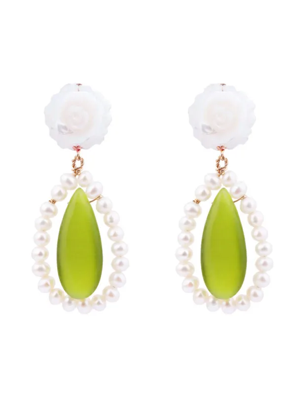 Retro Green Water Drop Earrings sold by Retro Stage