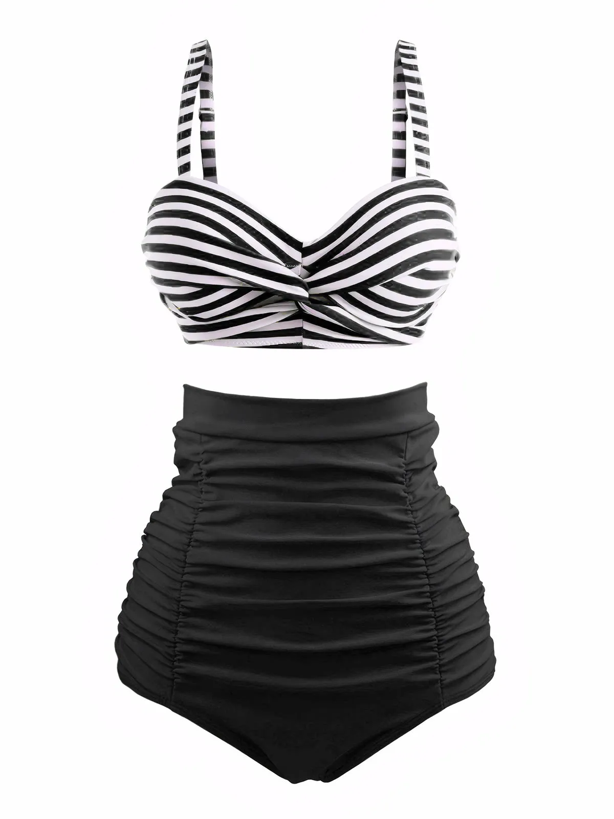 1940s Striped Colorblock Vintage Bikini Set sold by Retro Stage product image thumbnail 2