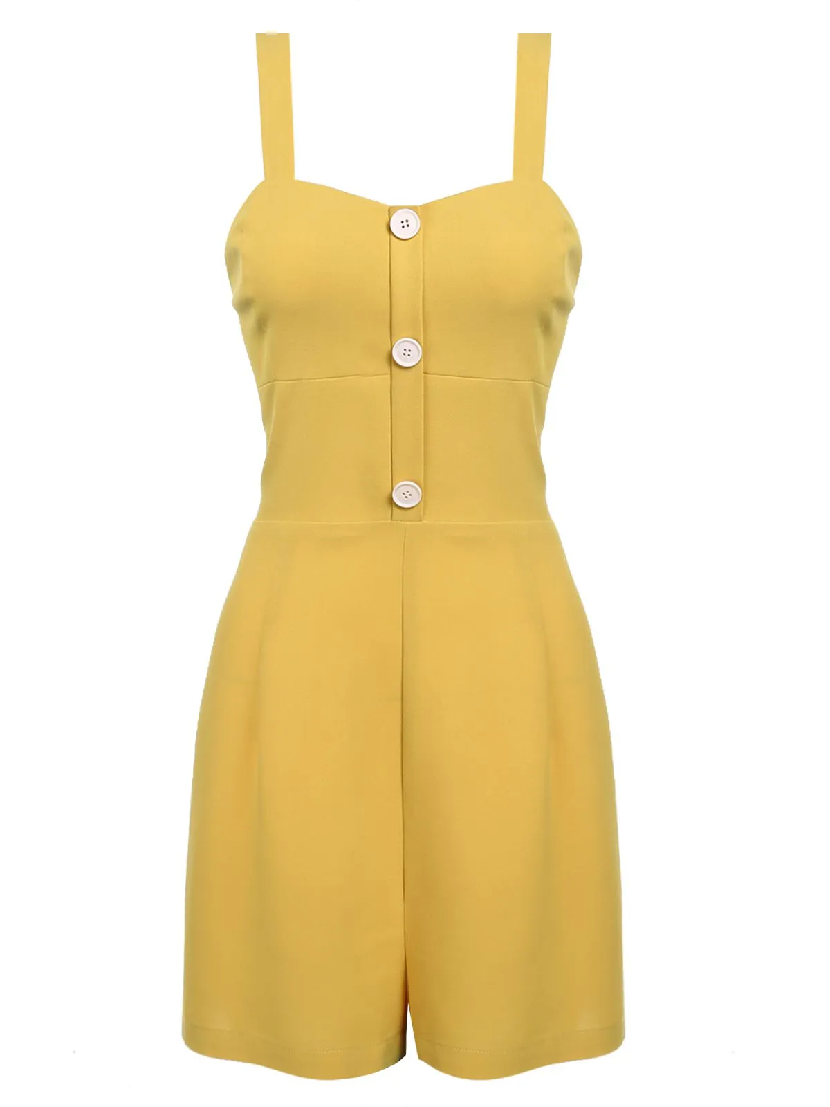 Yellow 1950s Romper & White Floral Skirt sold by Retro Stage product image thumbnail 2