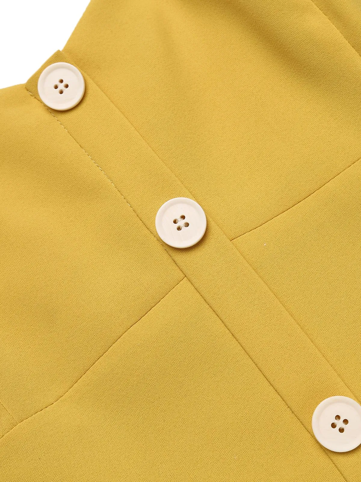 Yellow 1950s Romper & White Floral Skirt sold by Retro Stage product image thumbnail 4