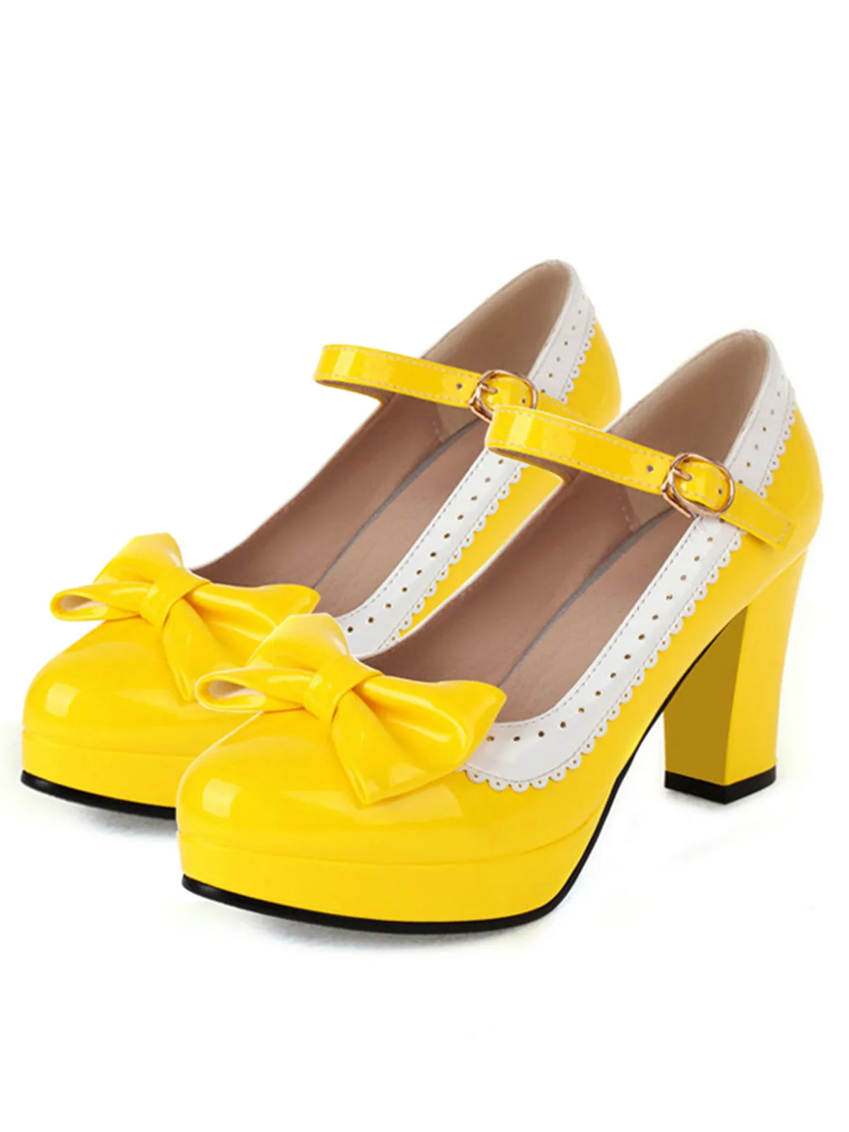 Bowknot Chunky Heels Mary Jane Shoes sold by Retro Stage product image thumbnail 3