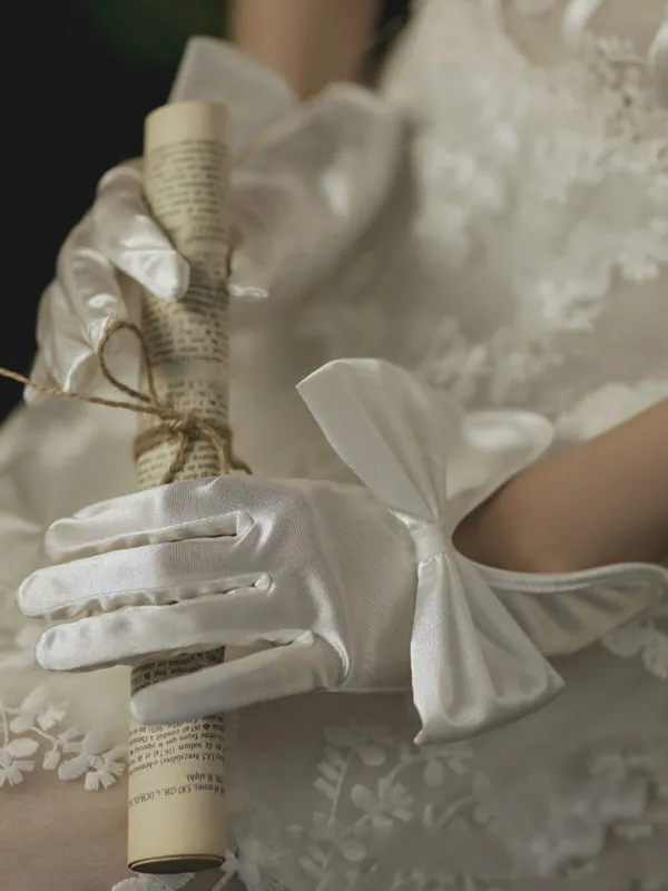 Retro Silky Bowknot Split Gloves sold by Retro Stage