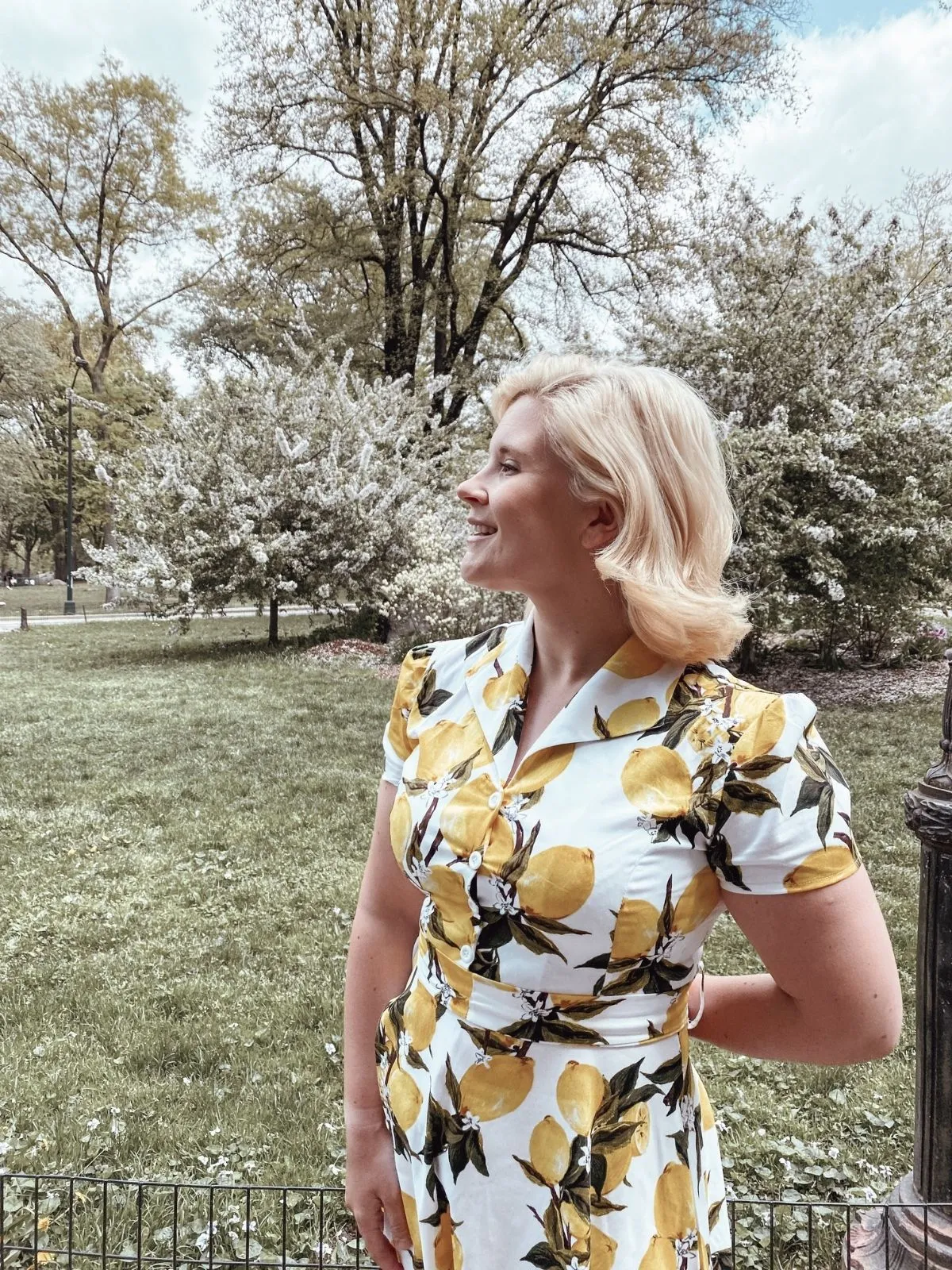 Yellow 1950s Lemon Bow Swing Dress sold by Retro Stage