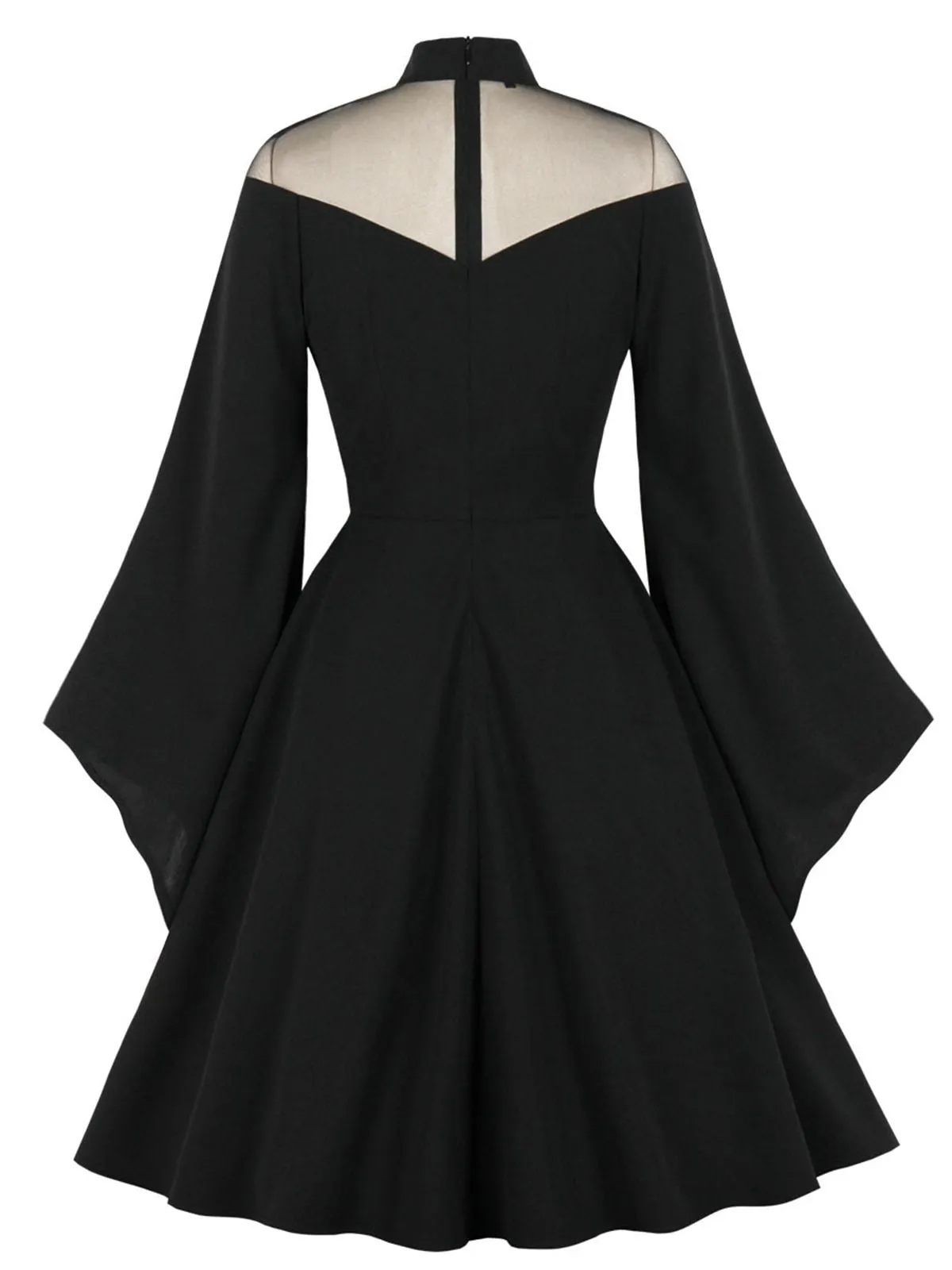 1950s Angel Sleeve Solid Swing Dress sold by Retro Stage product image thumbnail 2